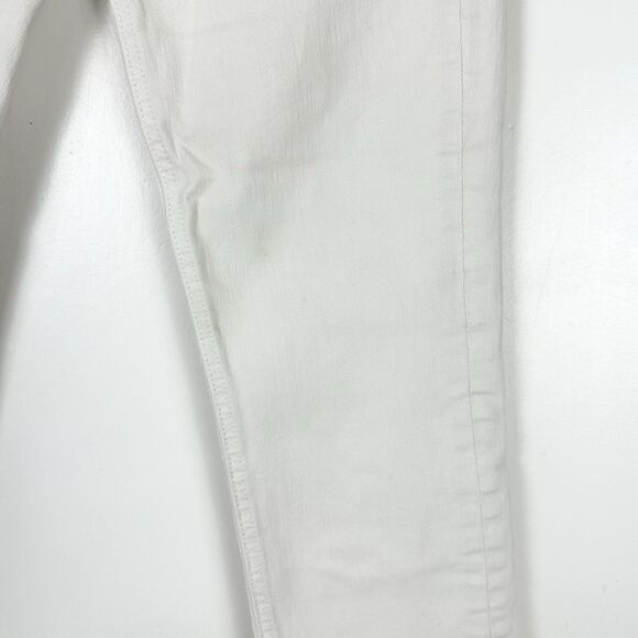 MOTHER THE MID RISE DAZZLER CROP FRAY Cream Puffs Size 27 - Picture 6 of 15